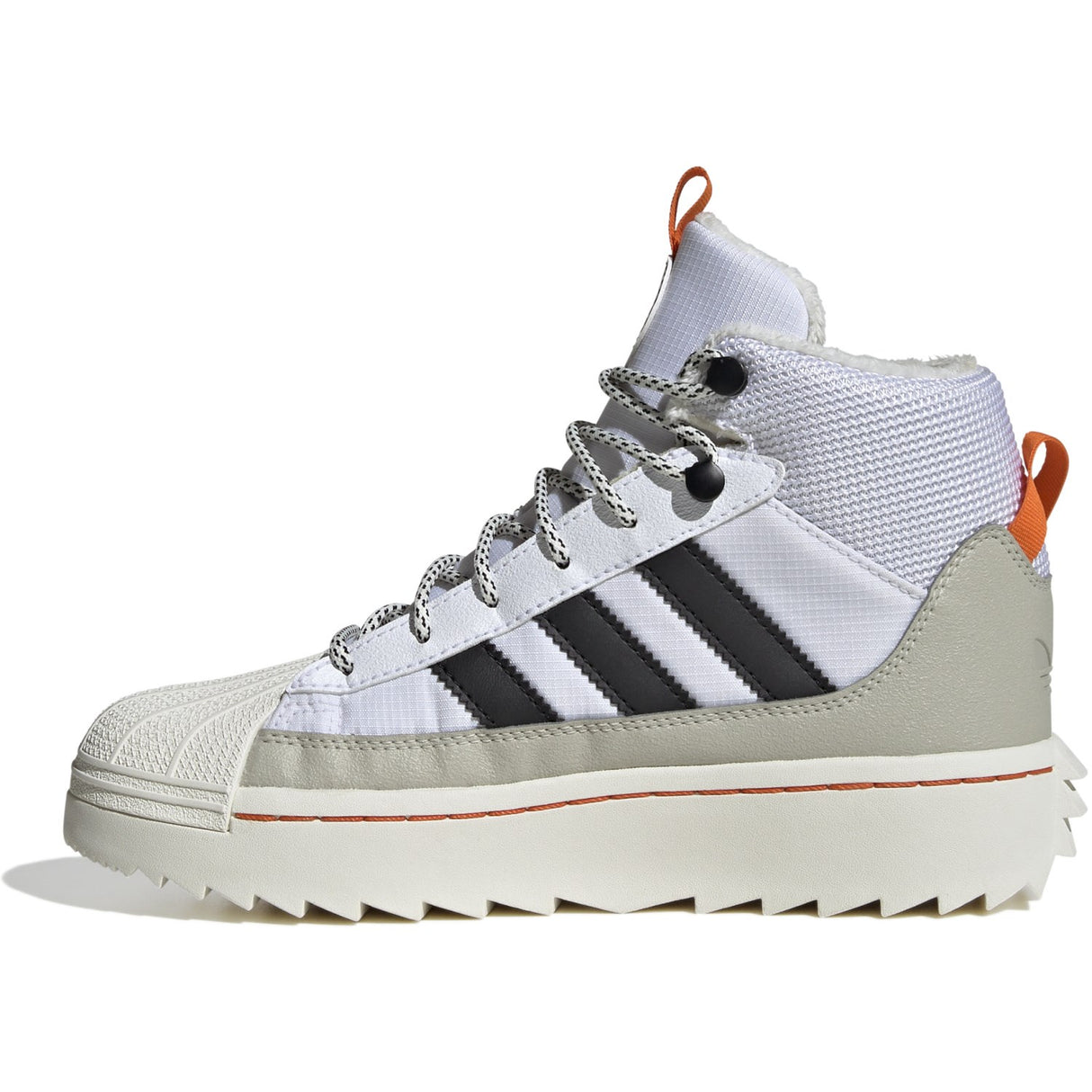 adidas Originals White/Core Black/Putty Grey Superstar Winter Trek J Støvler