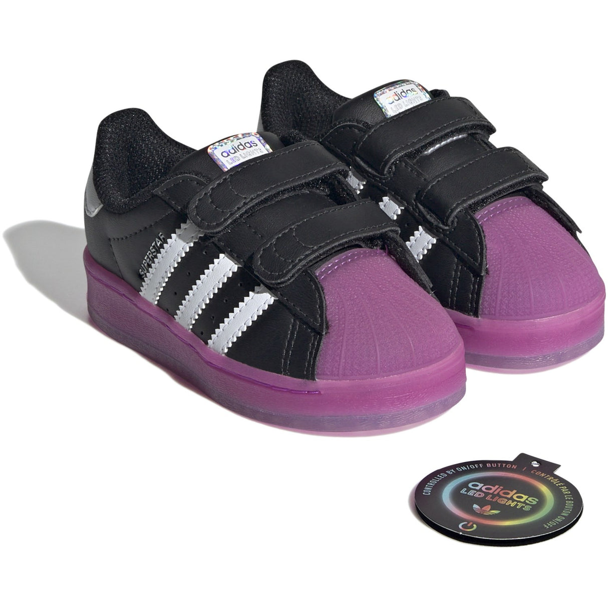 adidas Originals Cblack/Purbur/Ftwwht Superstar Led Lights Cf I Sneakers