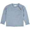 COPENHAGEN FARGER Dusty Blue Merino Marguriette Bluse