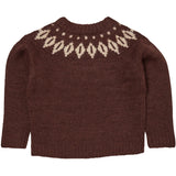 COPENHAGEN COLORS Dk Brun/Krem Kombi Island Bluse i ull