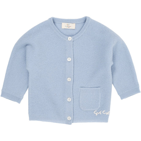 COPENHAGEN COLORS Dusty Blue Cashmere Classic Baby Cardigan