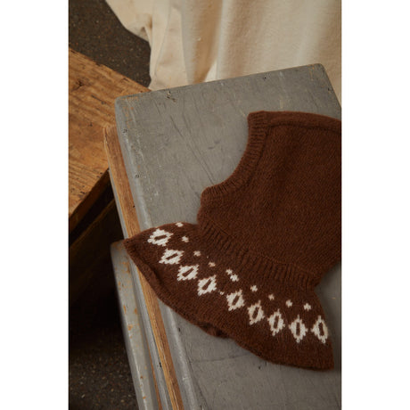 COPENHAGEN COLORS Dk Brun/Krem Kombiull Island Balaclava