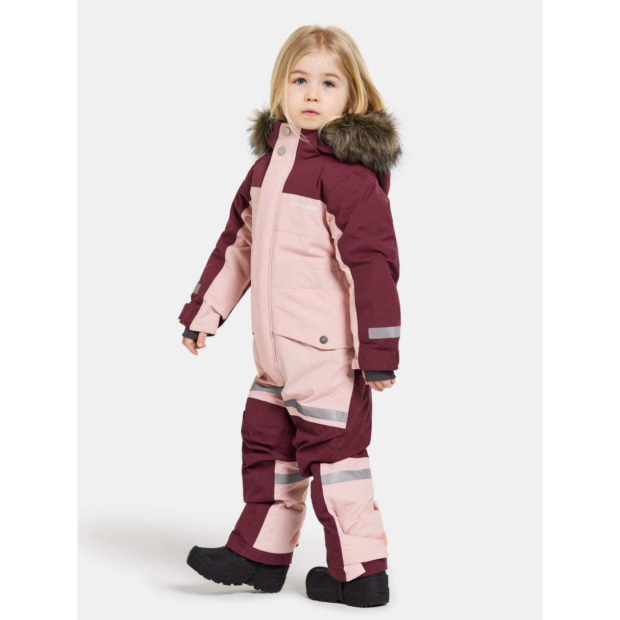 Didriksons Dusty Pink Bjärven Kids Snowsuit 8