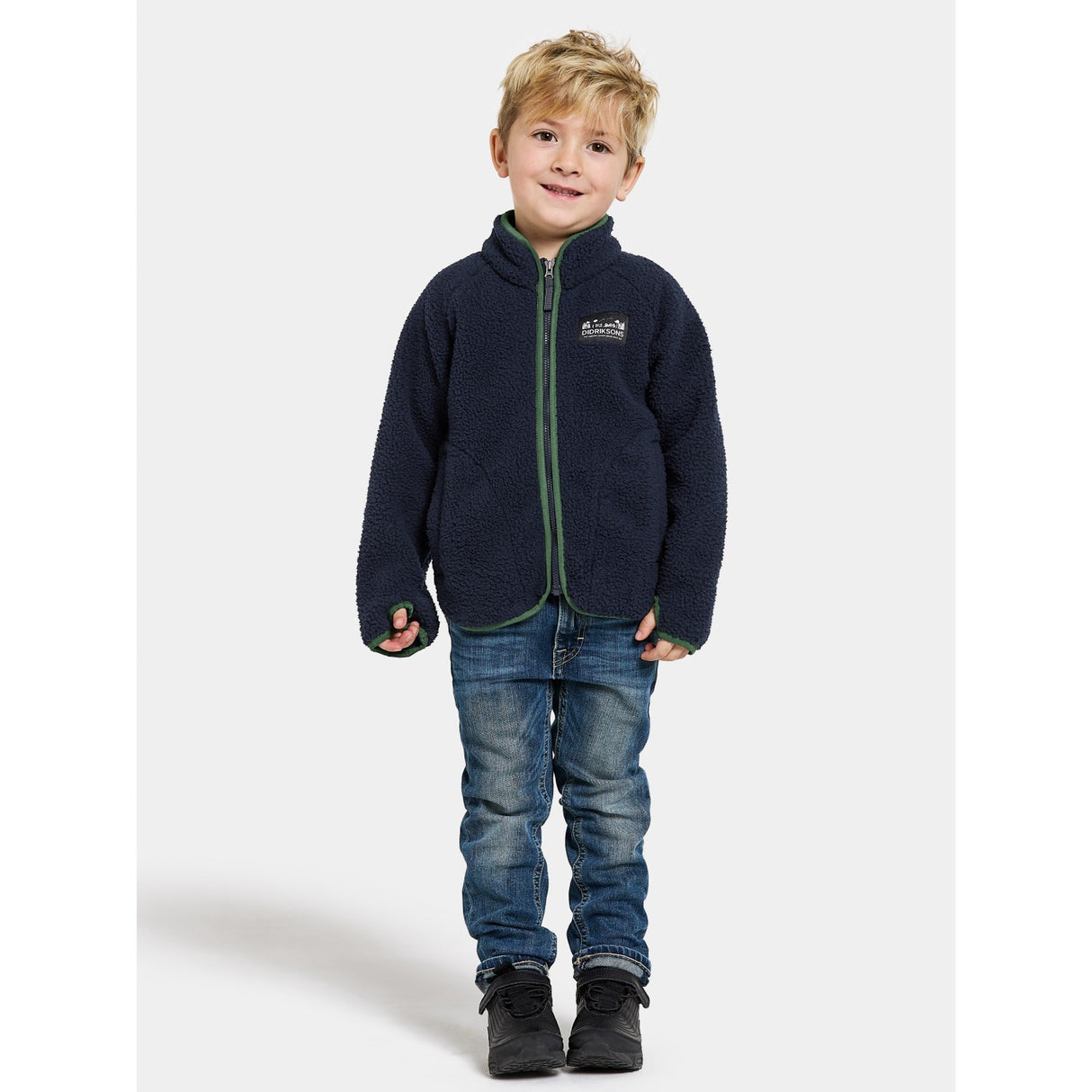 Didriksons Navy Gibbs Kids Fullzip Fleecejakke 2