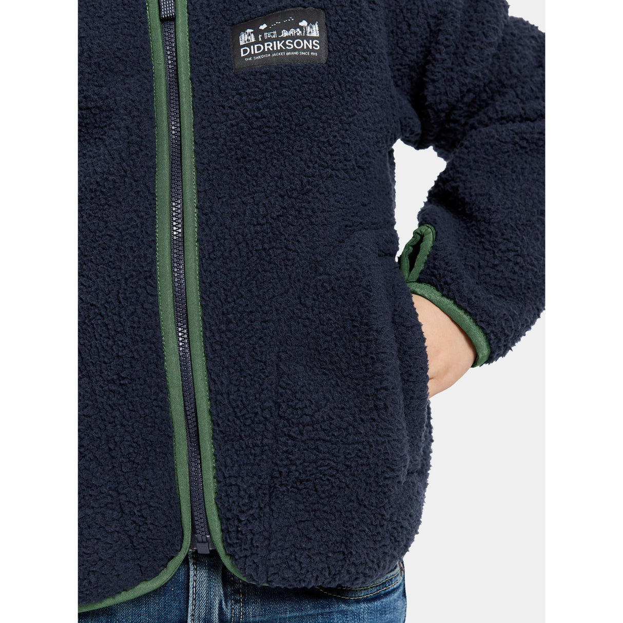 Didriksons Navy Gibbs Kids Fullzip Fleecejakke 2