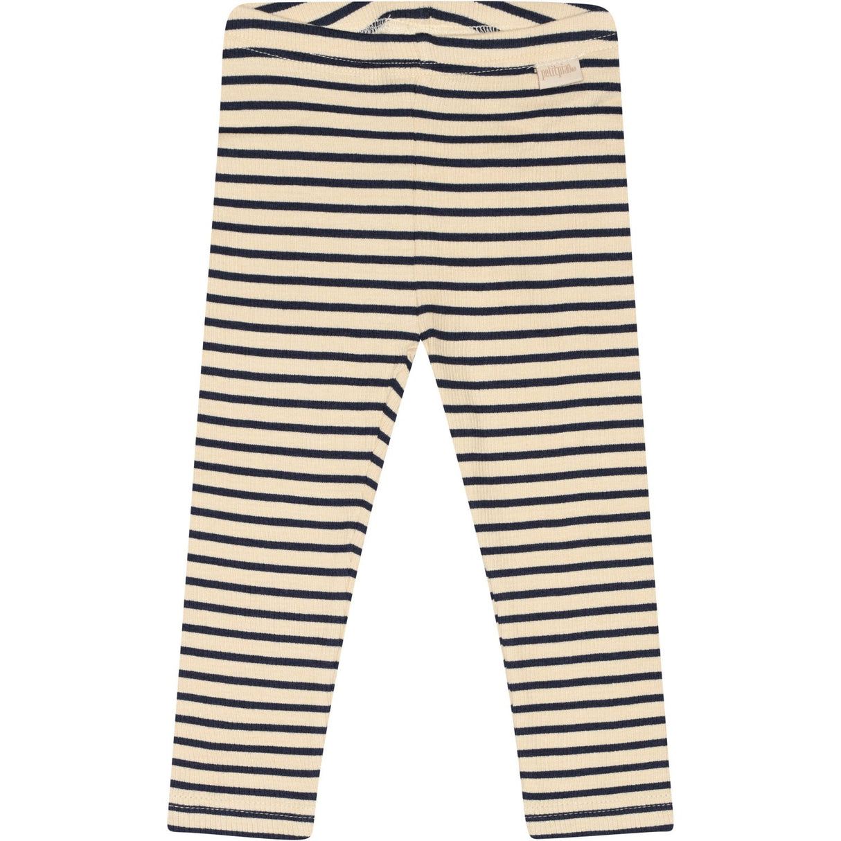 Petit Piao Indigo Plum/Dark Off White Leggings Modal Striped