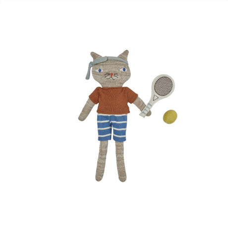 OYOY Light Brown Melange Polly Cat Tennis dukke