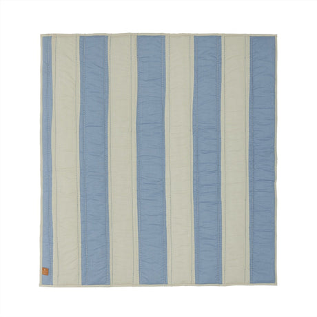 OYOY Blue/Clay Striped Vattert Pledd