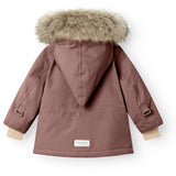 Mini A ture Light plum Wang Fleece Vinterjakke m. Pels