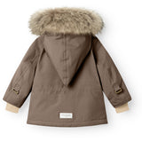 Mini A ture Morel grey Wang Fleece Vinterjakke m. Pels