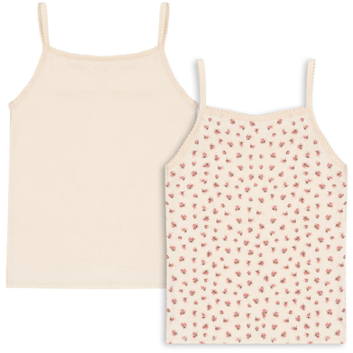 Konges Sløjd Buttercream/Bloomie Basic 2 Pack Strap Topp Gots