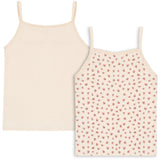 Konges Sløjd Buttercream/Bloomie Basic 2 Pack Strap Topp Gots