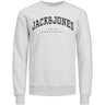 Jack & Jones Junior White Melange Caleb Varsity Collegegenser