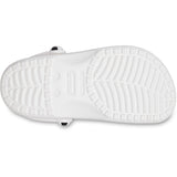 Crocs White/Black Classic Soccer Ball Clog