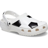 Crocs White/Black Classic Soccer Ball Clog