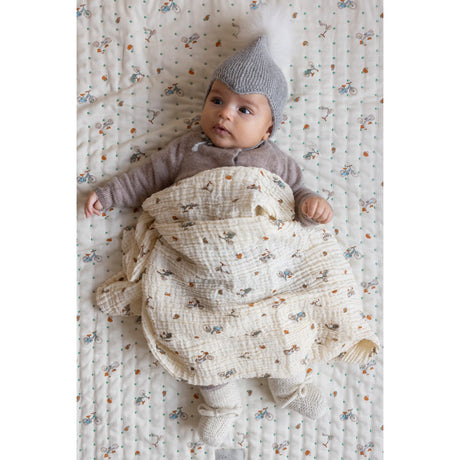 Cam Cam Copenhagen Bicycles Muslin Baby Blanket