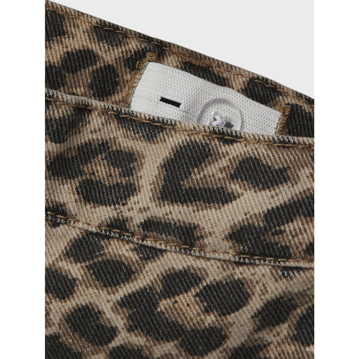 Name It Silver Mink Leopard Bella Twill Mom Bukser