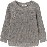 Lil'Atelier Sky Gray Noro Strikket Bluse