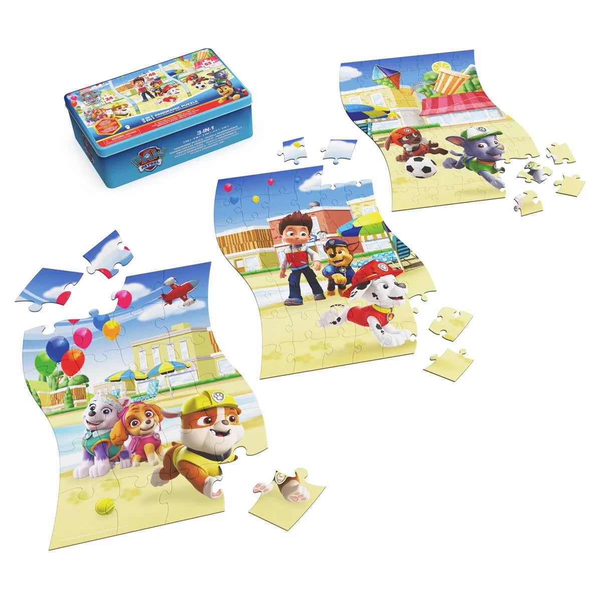 Paw Patrol Panorama Puslespill 3-i-1