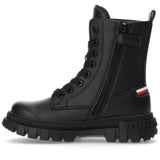 Tommy Hilfiger Black Lace-Up støvel