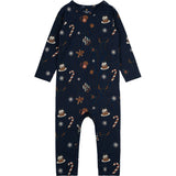 THE NEW Siblings Navy Blazer AOP Holiday jumpsuit