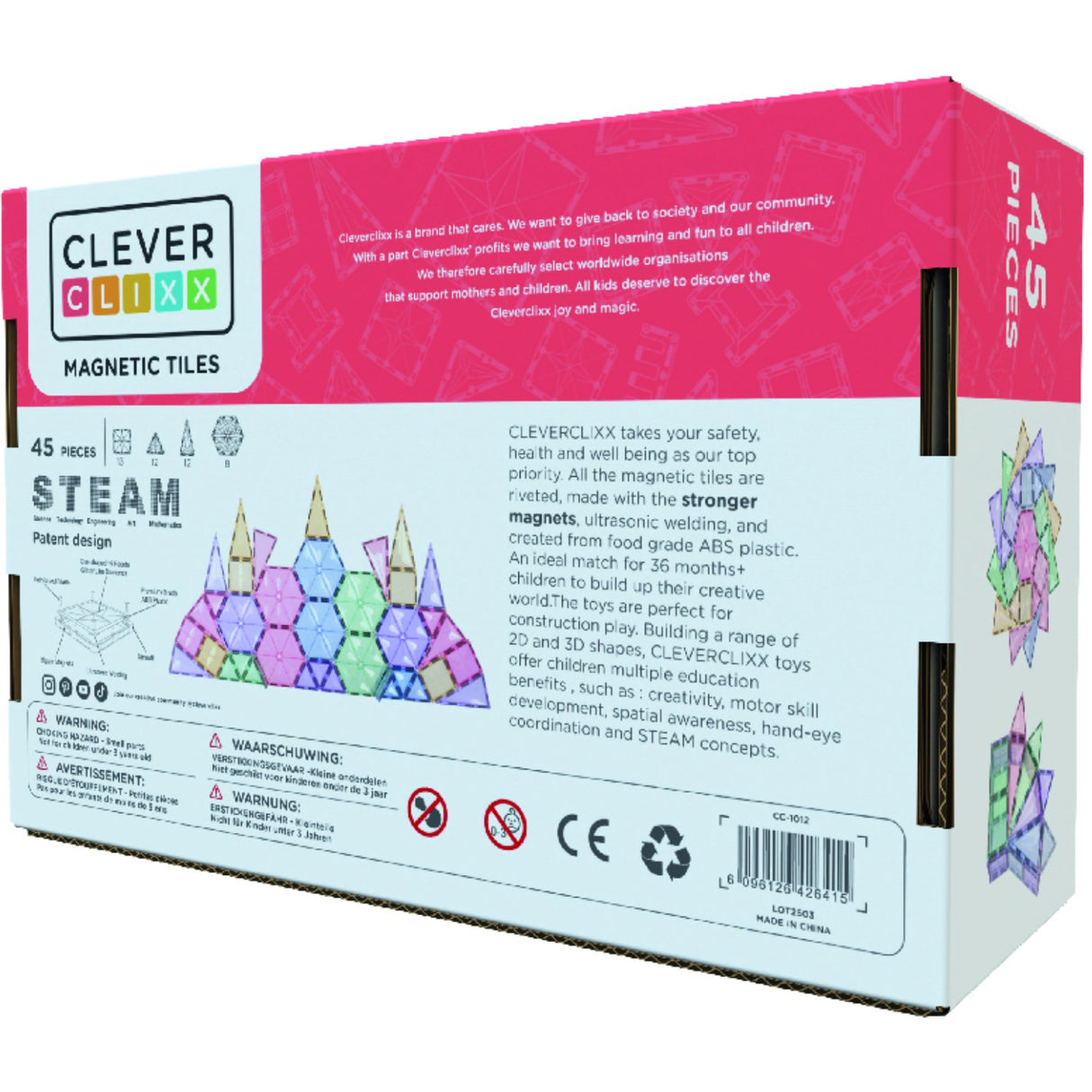 Cleverclixx Pastel Geo Pack Pastell 45 deler