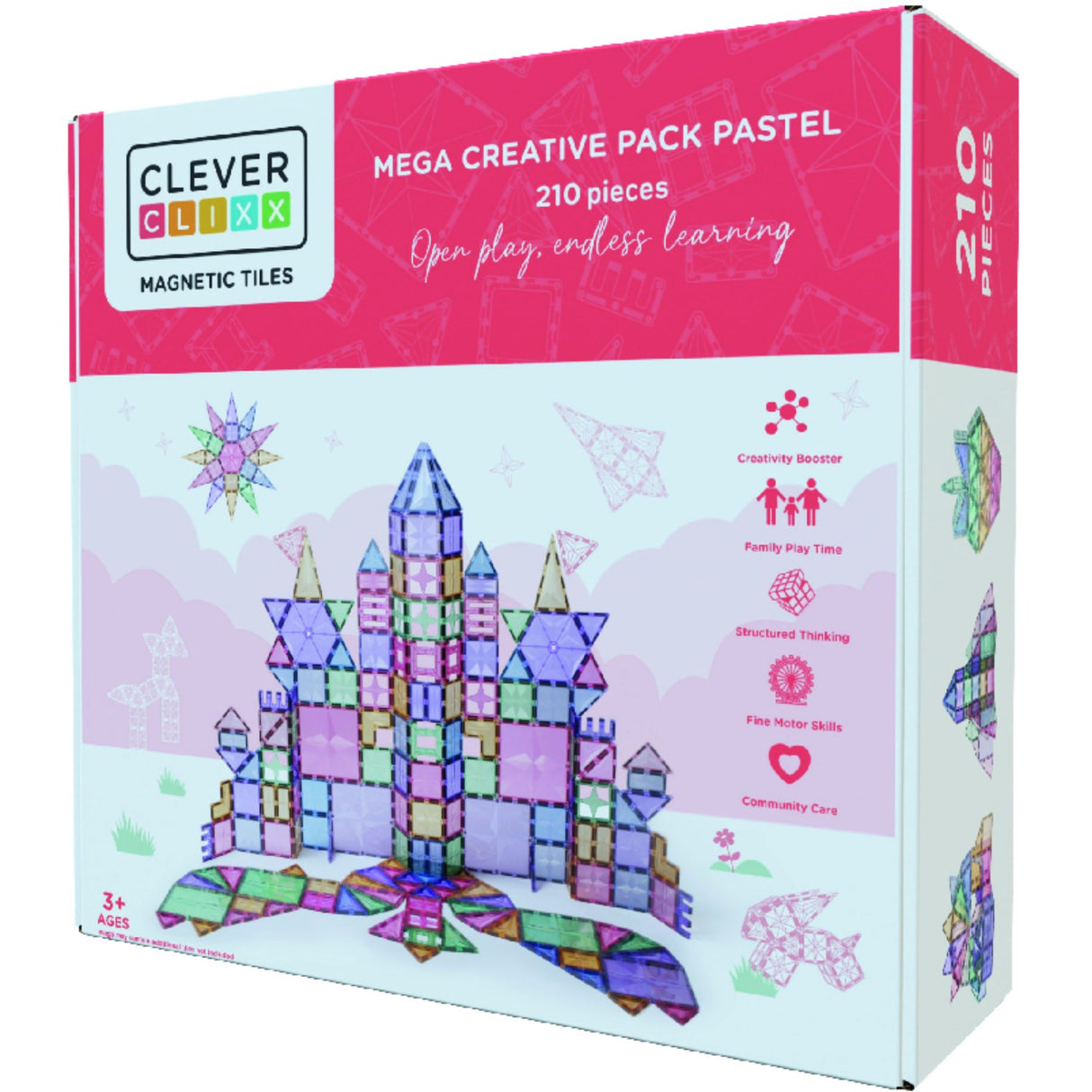 Cleverclixx Pastell Mega Creative Pack Pastell 210 brikker