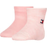 Tommy Hilfiger Soft Pink Baby Sokker 2-pakning Runfree