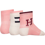 Tommy Hilfiger Soft Pink Baby Sokker 3-pakning Iconic gaveeske