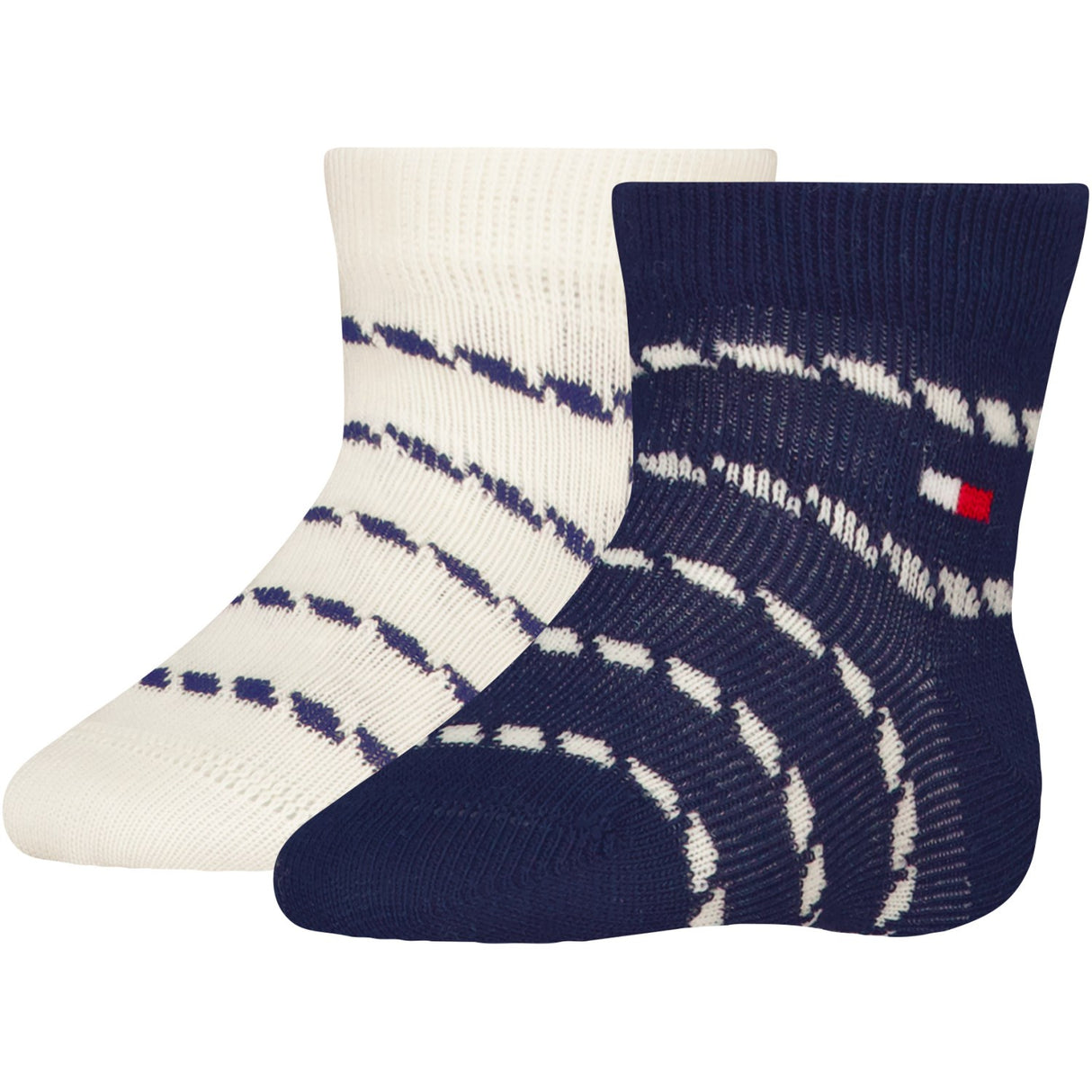 Tommy Hilfiger Navy Baby Sokker 2-pakning Breton Stripe