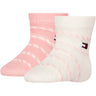 Tommy Hilfiger Soft Pink Baby Sokker 2-Pakning Breton Stripe