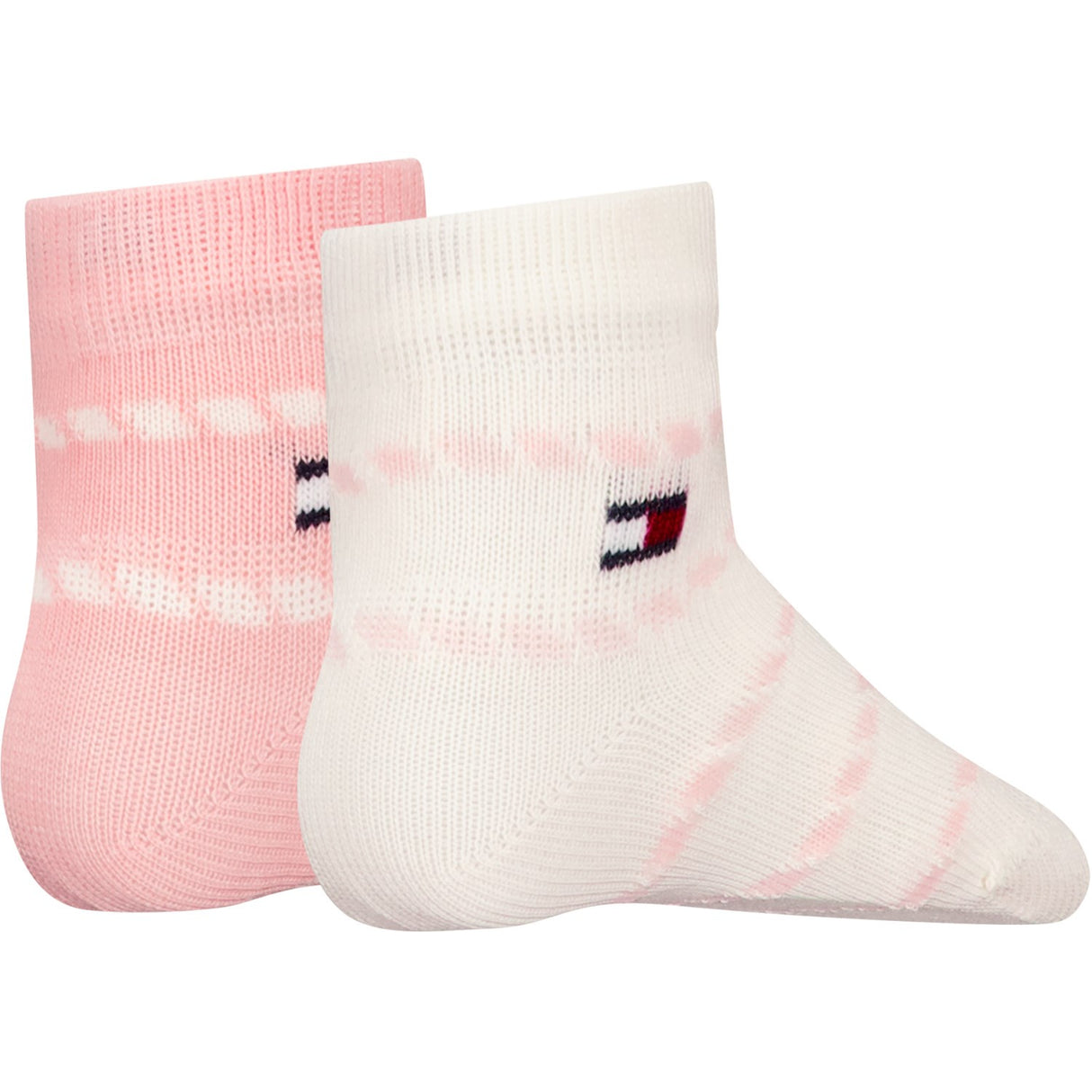 Tommy Hilfiger Soft Pink Baby Sokker 2-Pakning Breton Stripe