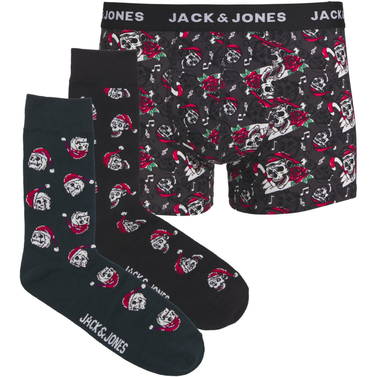 Jack & Jones Junior Black Xmas Skull Gaveeske