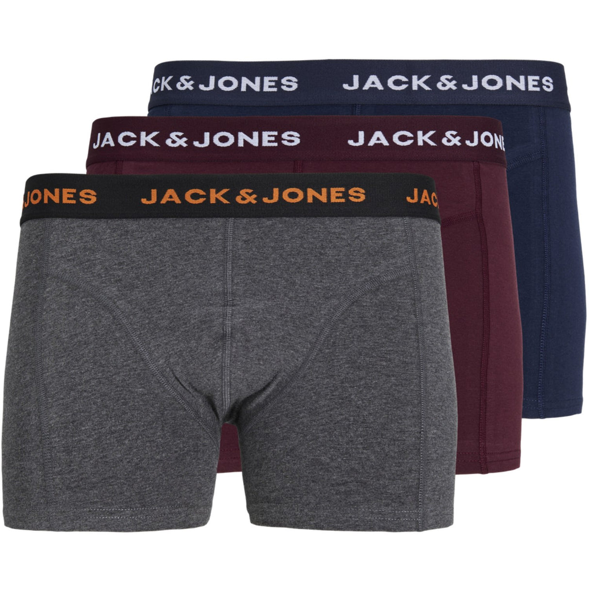 Jack & Jones Junior Dark Grey Melange Black Friday Trunks 3-pack