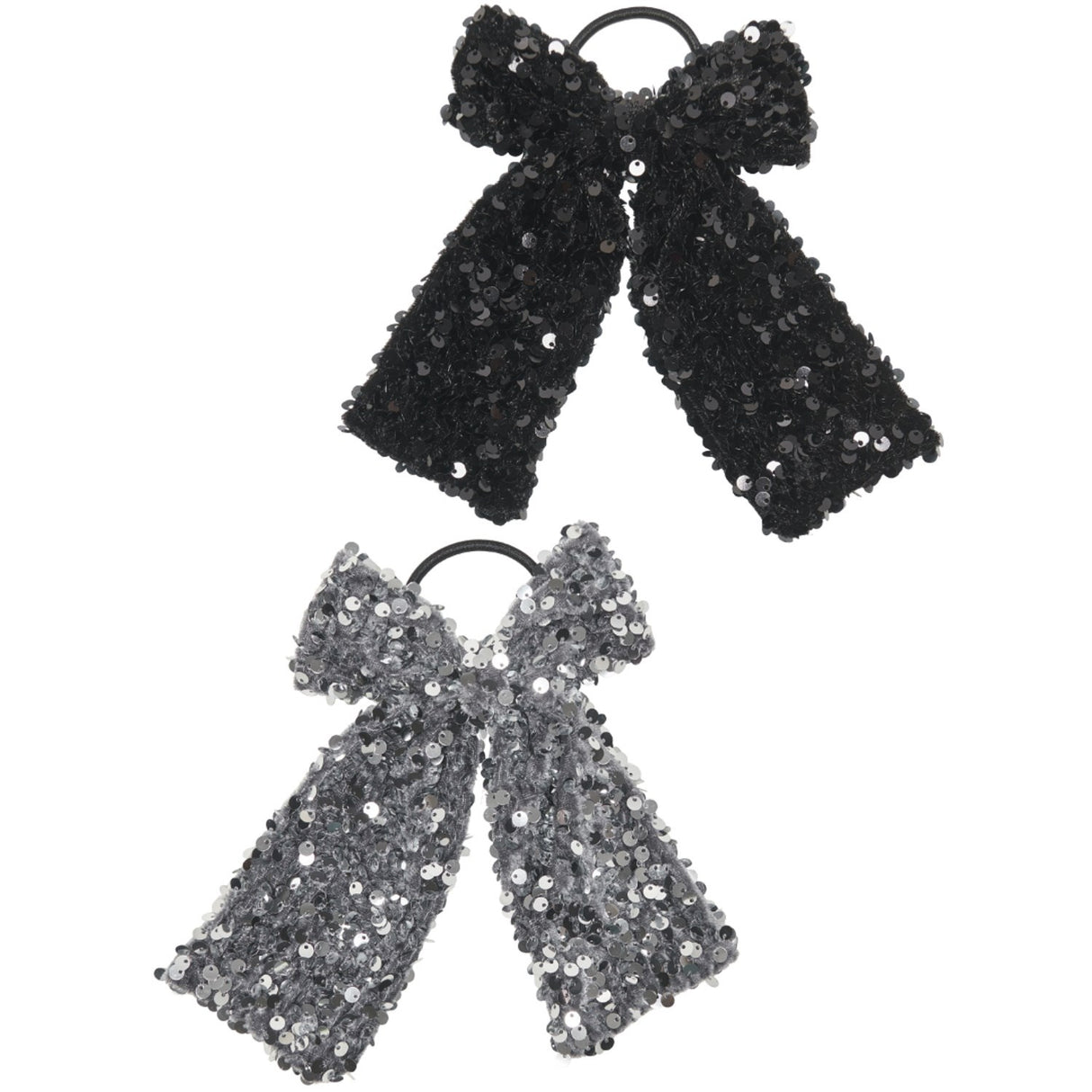 kids ONLY Silver Shy Glitter Bow Hårstrikk 2-pakning