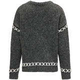 kids ONLY Dark Grey Melange Amanda Life O-Neck Detail Strikket Bluse