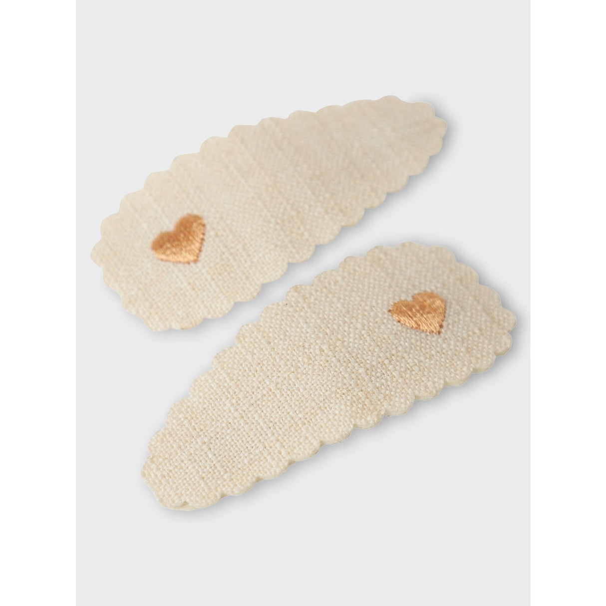 Lil'Atelier Turtledove Heart In Spiced Apple Olala Hair Clips 2-pack