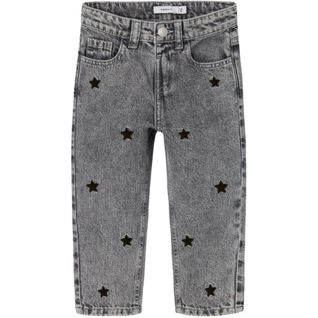 Name It Medium Grey Denim Stars Bella Mom Embroidery Jeans Noos