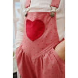 Konges Sløjd Mahogany Dot  Nola Heart Overalls Gots