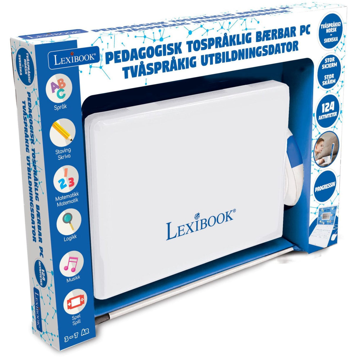 Lexibook Power Kid® pedagogisk bærbar PC – 62 aktiviteter (DK/NO)