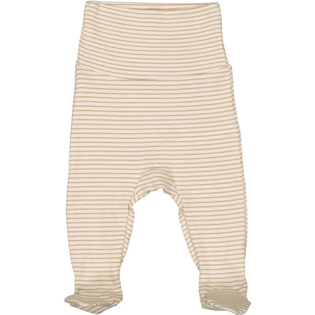 MarMar New Born Modal Fine Rib Sandstone Stripe Pixa Bukser