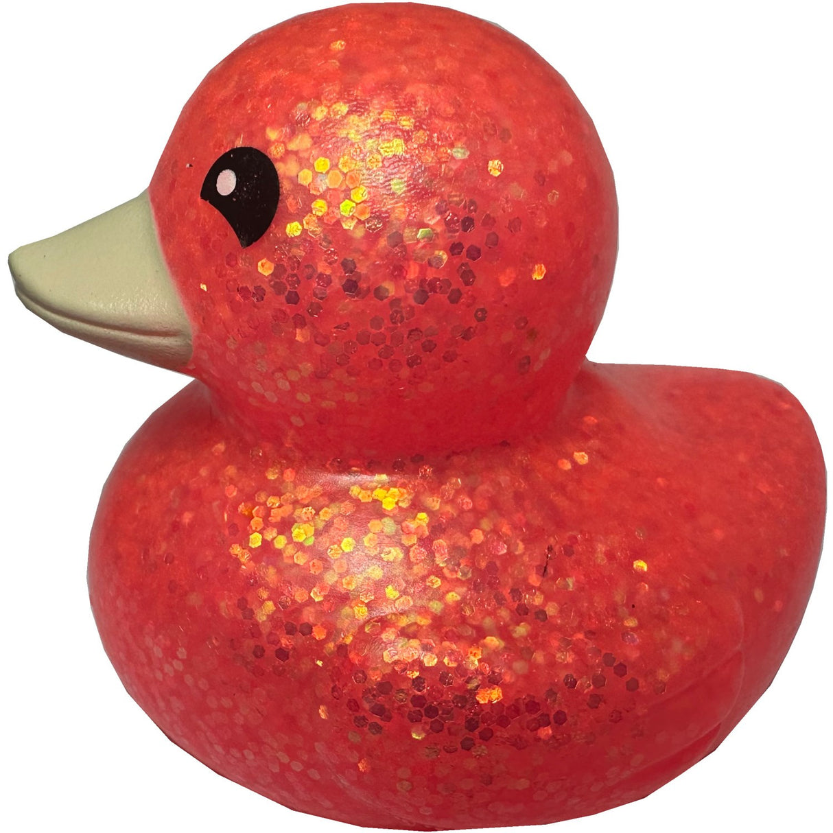 Magni Rød Bath Duck med glitter, rød, 7 cm.