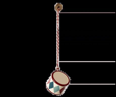 Maileg Metallpynt, Liten tromme - Klassisk rød