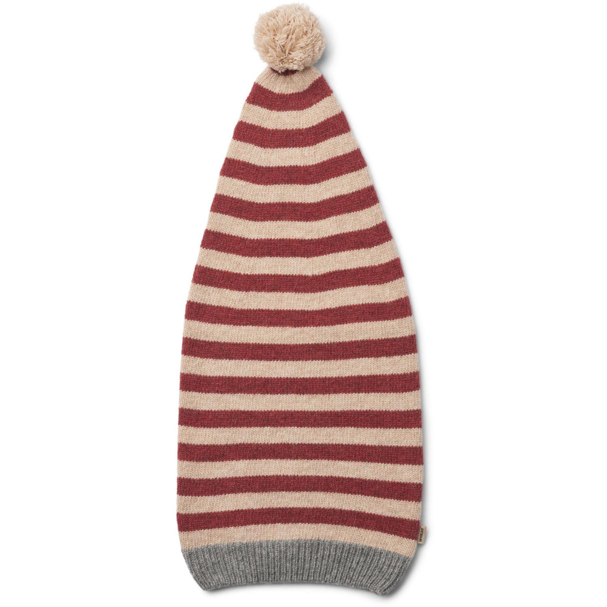 Wheat Red Stripe Knitted Christmas Hat