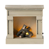 Maileg  Fireplace, Mus - Off white