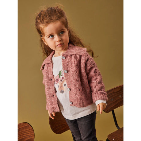 Name it Light Mahogany Ohalli Strikk Cardigan