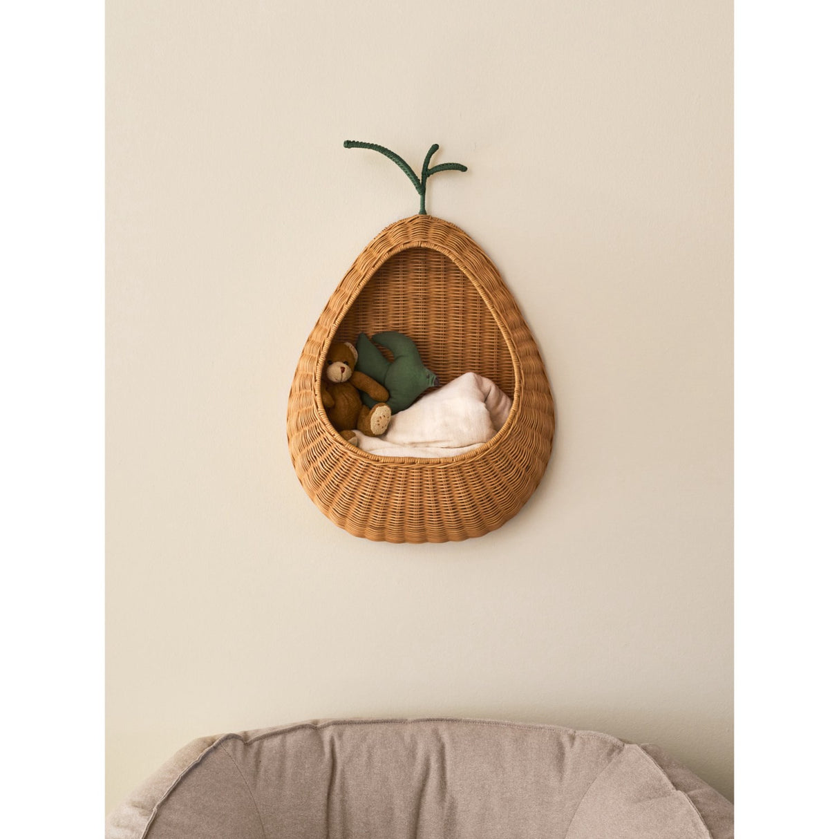 Ferm Living Natural Pear Braided Wall Pocket