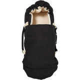 COPENHAGEN COLORS Black W. Cream Solid Stripe Organic Multifunctional Bæresele