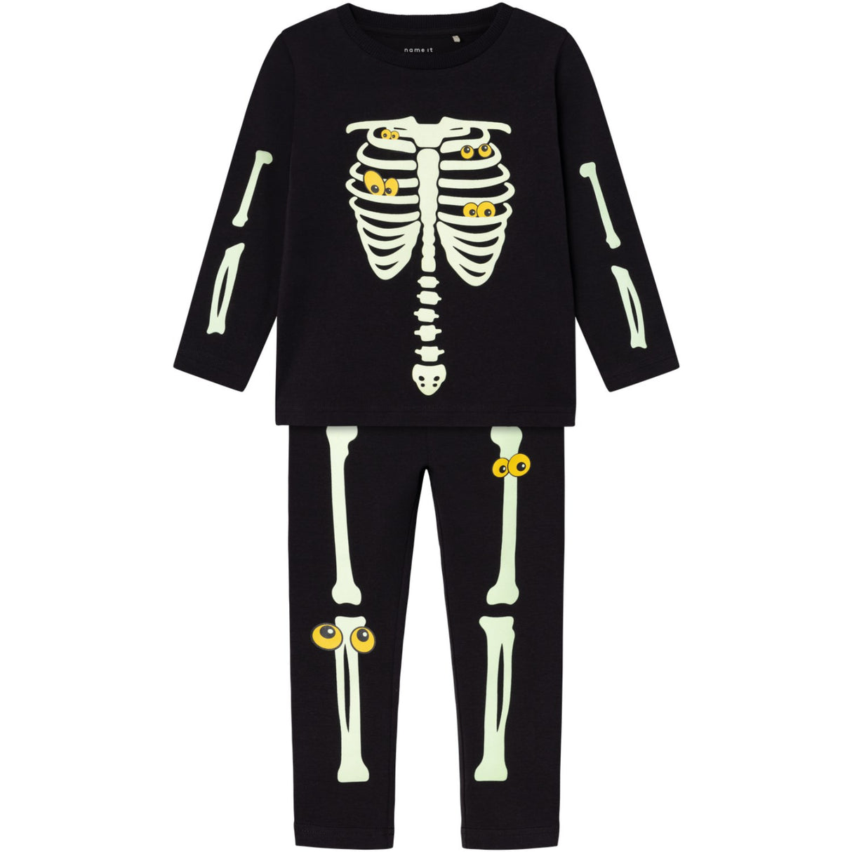 Name It Black Yellow Oween Toppsett Skeleton