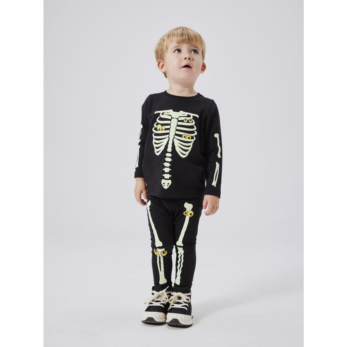 Name It Black Yellow Oween Toppsett Skeleton